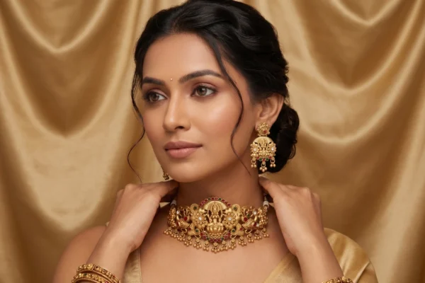 Temple Style Laxmi Choker Jewlery Set