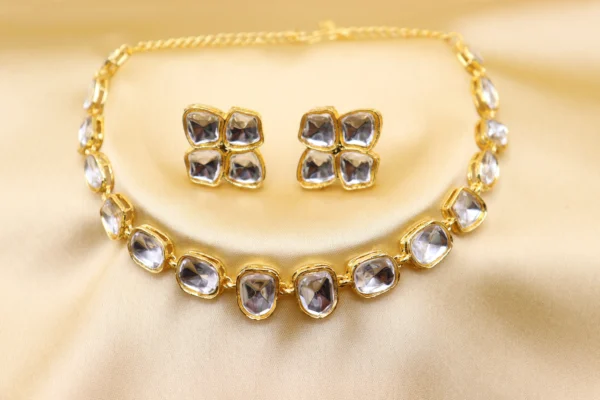 Kundan Choker Necklace Set for Women