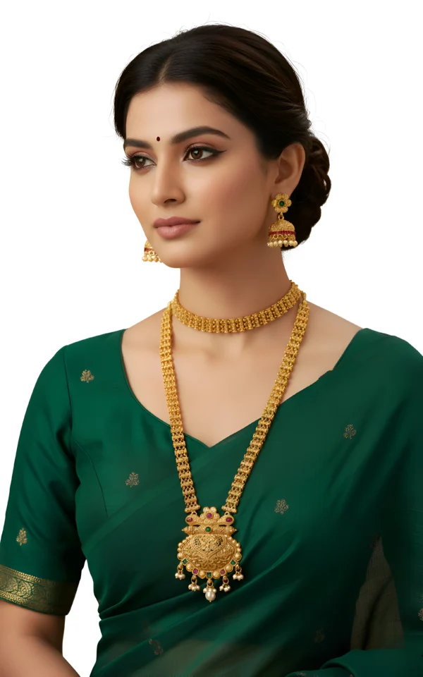 Premium Quality Traditional Handmade South Indian Jewellry Set