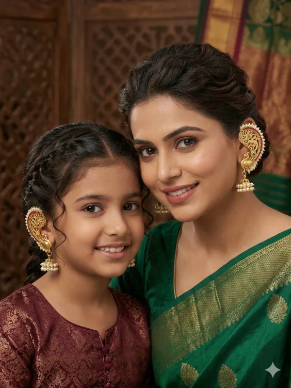 Vivanta design Gold Plated Earrings Maharashtra Look Girls & Women